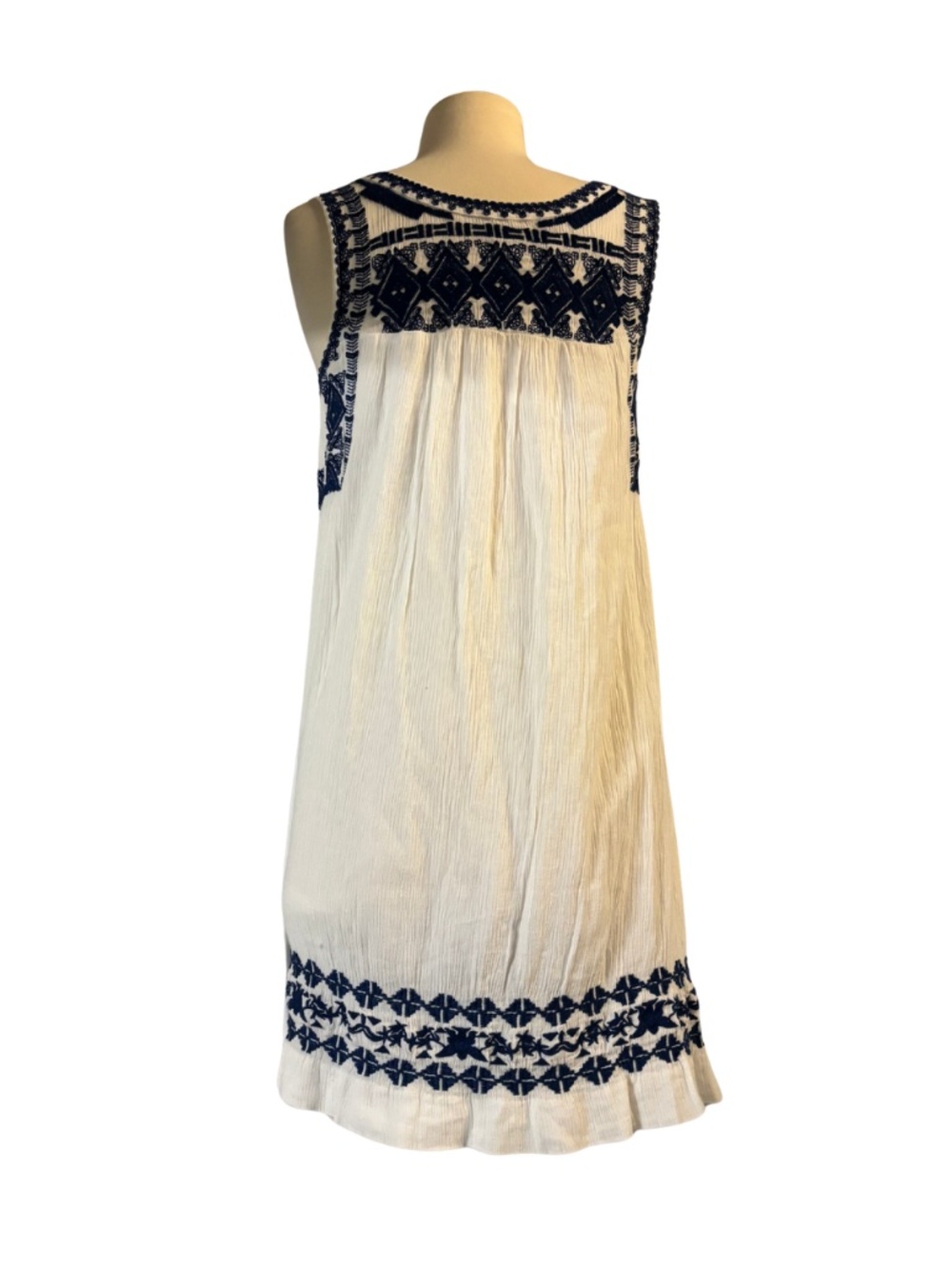 Blue and White Embroidered dress from Lucky Brand